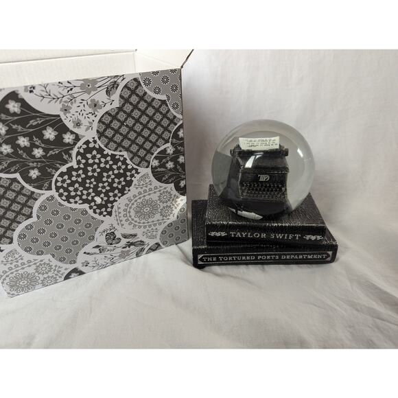 Taylor Swift Snow Globe The Tortured Poets Department TTPD New In Box Ships ASAP - Picture 4 of 16